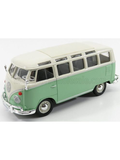 Maisto - VOLKSWAGEN T1 SAMBA MINIBUS 1962 VERY LIGHT GREEN WHITE