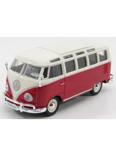 Maisto - VOLKSWAGEN T1 SAMBA MINIBUS 1962 RED IVORY