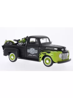   Maisto - Ford + Harley Davidson F-1 Pickup + FL Panhead, 1948, Harley-Davidson, 1:24