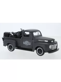  Maisto - Maisto, Ford F-1 Pick Up Tuning, dunkelgrau/Dekor, 1948, Harley-Davidson, 1:24