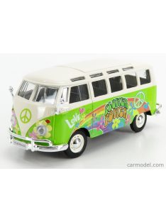   Maisto - Volkswagen T1 Samba Minibus Hippie Line 1962 Green White
