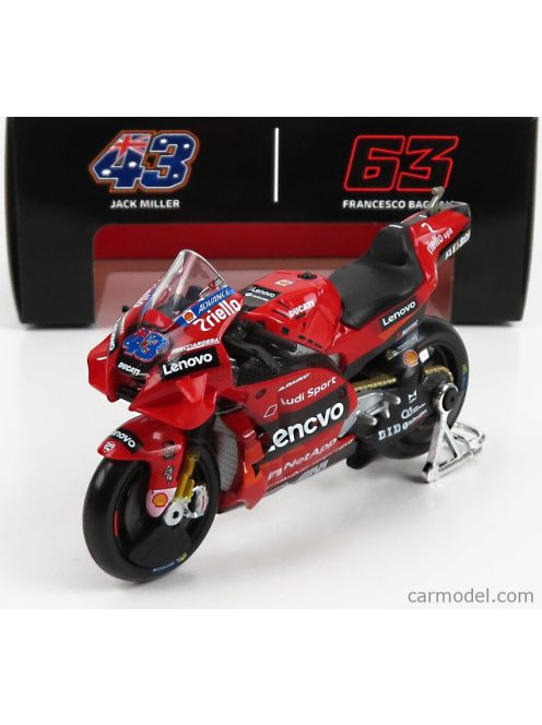 Maisto - Ducati Desmosedici Gp21 Lenovo Team N 43 Motogp 2021 Jack Miller Red
