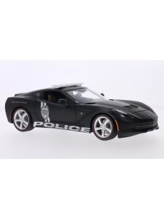   Maisto - Maisto, Chevrolet Corvette (C7) Stingray, schwarz, 2014, Police, 1:18