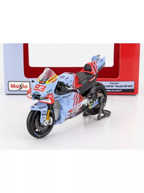 Maisto - DUCATI DESMOSEDICI GP23 TEAM GRESINI RACING N 93 MOTOGP SEASON 2024 MARC MARQUEZ LIGHT BLUE