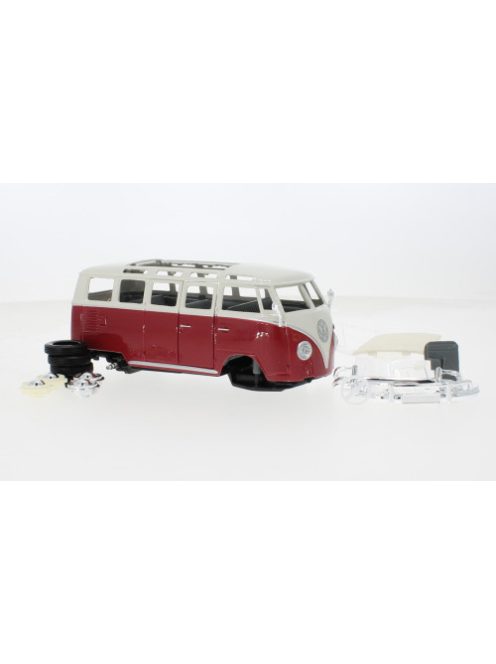 Maisto - Maisto, VW T1 Samba, rot/weiss, 1:24