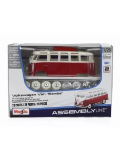 Maisto - VOLKSWAGEN T1 SAMBA MINIBUS 1962 RED IVORY