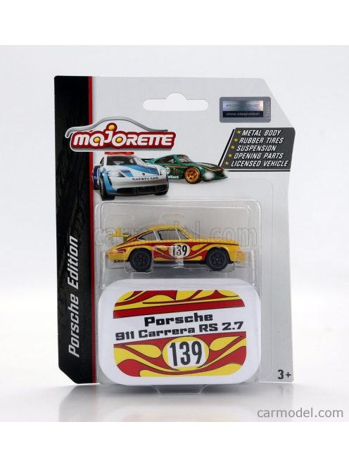 Majorette - Porsche 911 Carrera Rs 2.7 N 139 Racing 1978 Yellow Red