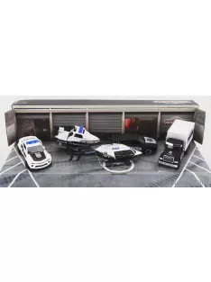   Majorette - Chevrolet Set Assortment 5 Cars Police Force Pieces White Black