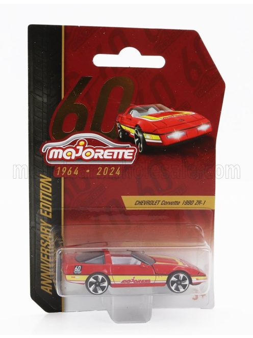 Majorette - CHEVROLET CORVETTE ZR-1 SPIDER 1990 RED YELLOW