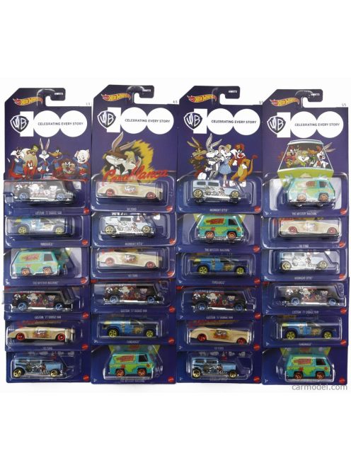 Mattel Hot Wheels - Dodge Set Assortment 24 Pieces Looney Tunes Various