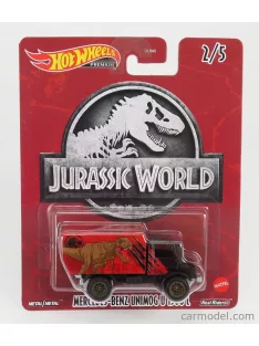   Mattel Hot Wheels - Mercedes Benz Unimog U1300L Truck - Jurassic World Black Red