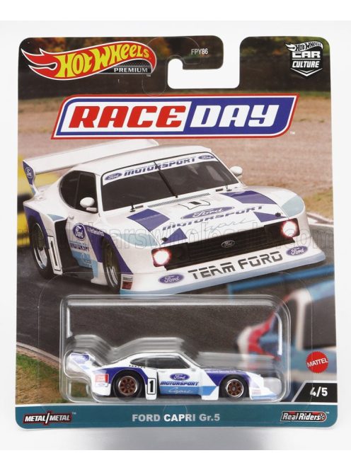 Mattel Hot Wheels - FORD ENGLAND CAPRI Gr.5 TEAM FORD N 1 RACING 1979 WHITE BLUE