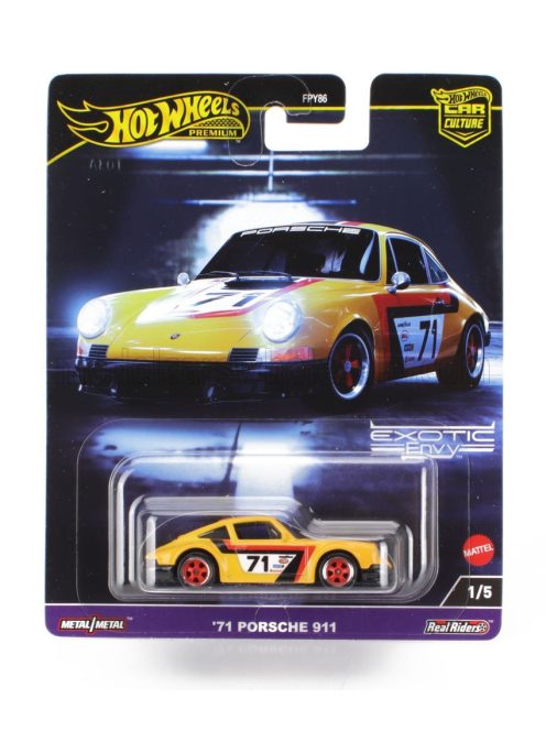Mattel Hot Wheels - PORSCHE 911 N 71 RACING COUPE 1971 YELLOW BLACK RED