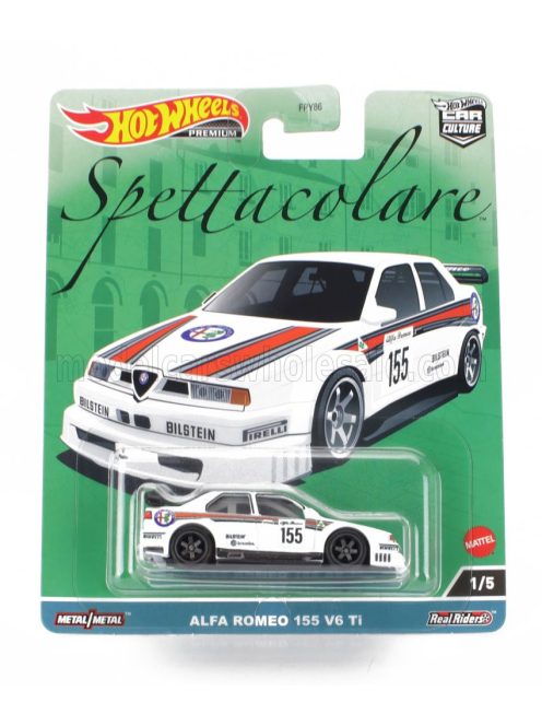 Mattel Hot Wheels - ALFA ROMEO 155 V6 TI N 155 RACING 1993 WHITE