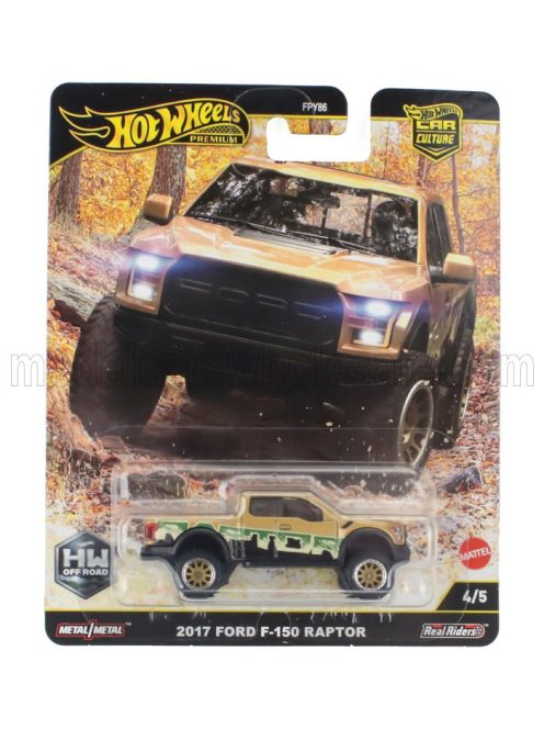 Mattel Hot Wheels - FORD USA F-150 RAPTOR PICK-UP 2017 BROWN MET