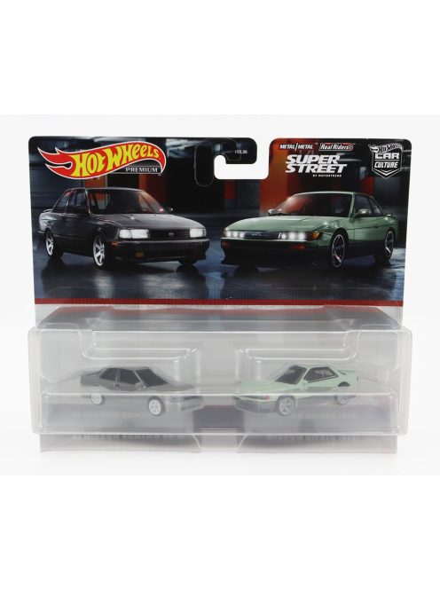 Mattel Hot Wheels - NISSAN 2X SENTRA SE-R 1991 - SILVIA (S13) 1988 GREY GREEN