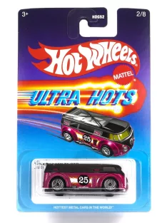   Mattel Hot Wheels - VOLKSWAGEN T1 GTR CUSTOM N 25 RACING 1962 FUCSIA BLACK