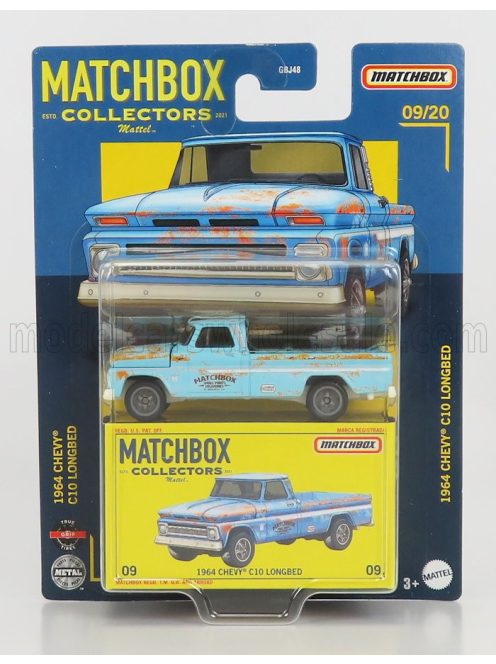 Mattel Hot Wheels - CHEVROLET C10 LONGBED PICK-UP 1964 LIGHT BLUE