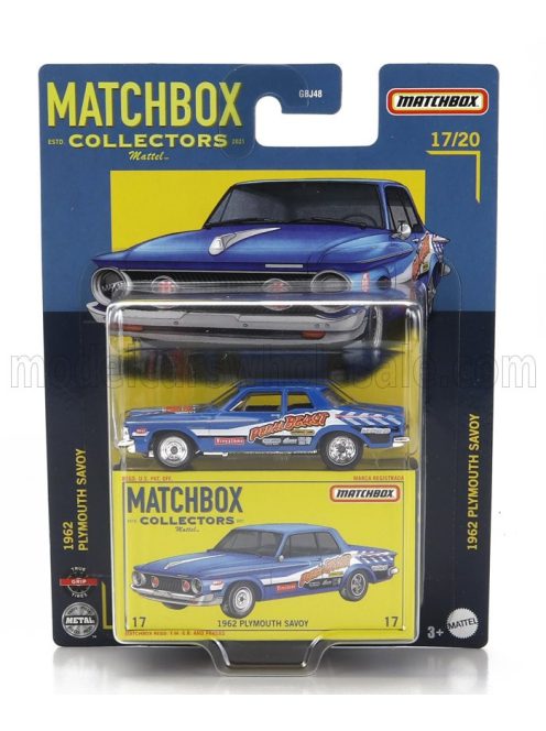 Mattel Hot Wheels - PLYMOUTH SAVOY 1962 BLUE WHITE