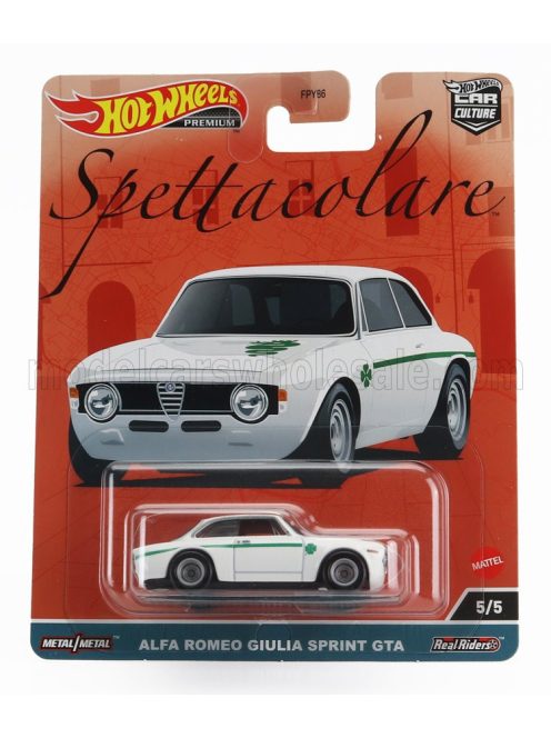 Mattel Hot Wheels - ALFA ROMEO GIULIA SPRINT GTA 1965 WHITE GREEN