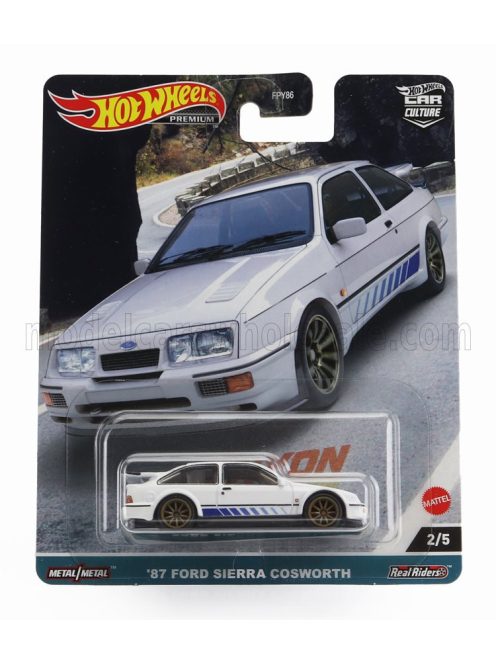 Mattel Hot Wheels - FORD ENGLAND SIERRA RS COSWORTH 1987 WHITE BLUE