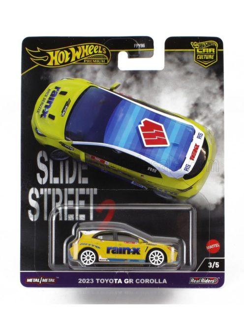 Mattel Hot Wheels - TOYOTA COROLLA GR RAIN-X RACING 2023 YELLOW