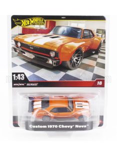 Mattel Hot Wheels - CHEVROLET NOVA CUSTOM 1970 ORANGE MET