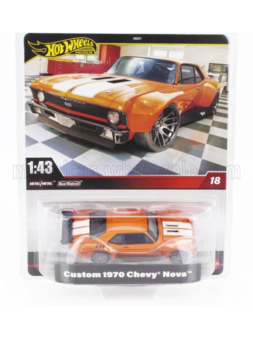 Mattel Hot Wheels - CHEVROLET NOVA CUSTOM 1970 ORANGE MET
