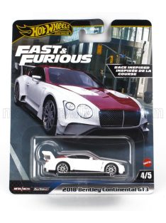   Mattel Hot Wheels - BENTLEY CONTINENTAL GT3 2018 - FAST & FURIOUS WHITE