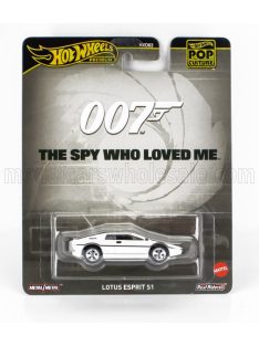   Mattel Hot Wheels - LOTUS ESPRIT S1 1-SERIES 1977 - 007 JAMES BOND - THE SPY WHO LOVED ME - LA SPIA CHE MI AMAVA - ROGER MOORE - MOVIE 1977 WHITE
