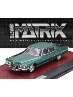   Matrix Scale Models - CADILLAC FLEETWOOD SIXTY BROUGHAM 1972 GREEN MET BLACK
