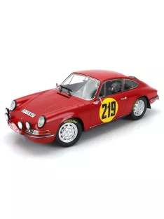   Matrix Scale Models - PORSCHE 911S 2.0L COUPE N 219 3rd RALLY MONTECARLO 1967 VIC ELFORD - DAVID STONE RED