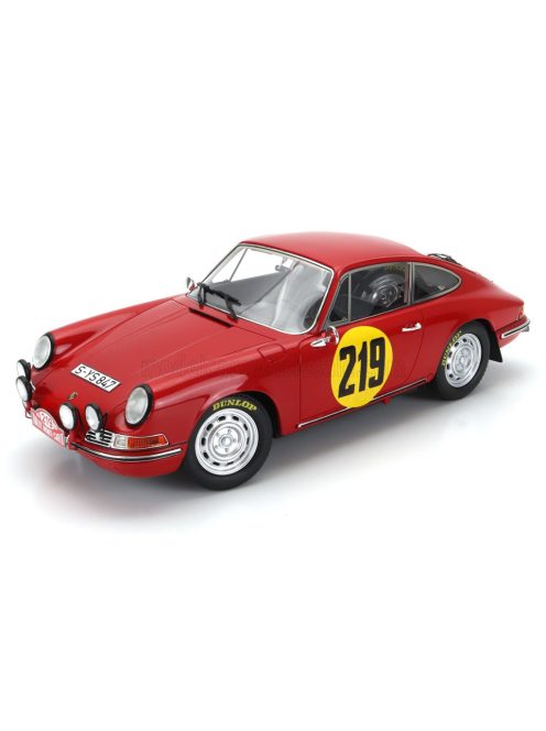 Matrix Scale Models - PORSCHE 911S 2.0L COUPE N 219 3rd RALLY MONTECARLO 1967 VIC ELFORD - DAVID STONE RED