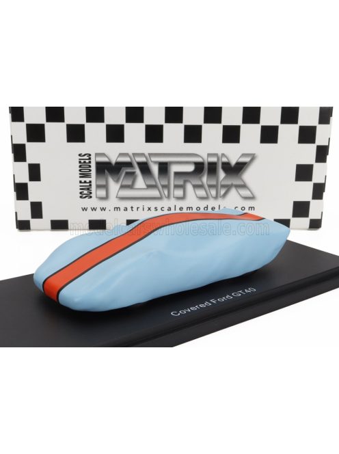 Matrix Scale Models - FORD USA UNDER COVER - GT40 RACE VERSION 1966 LIGHT BLUE ORANGE