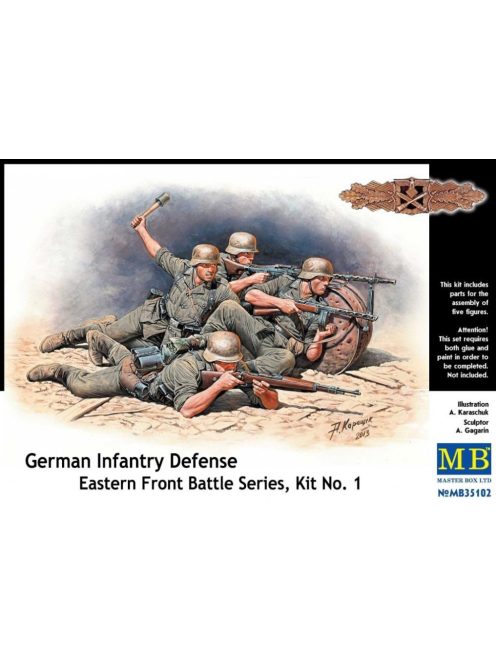 Master Box - German Infantry Defense, Eastern Front Battle Series, Kit No1