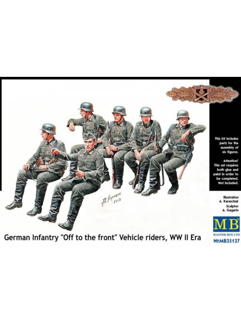 Master Box - German Infantry Off the front, Vehicle riders, WW II Era