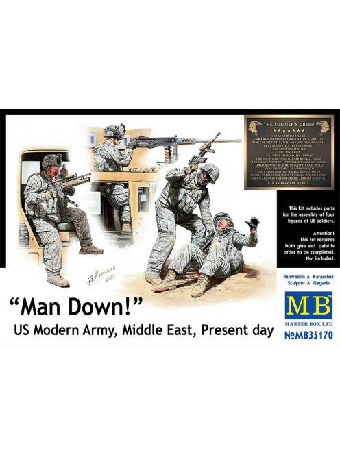Master Box - Man Down! US Modern Army, Middle East, Present day
