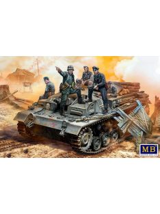   Master Box - German StuG III Crew, WWII era.Their position is behind that forest