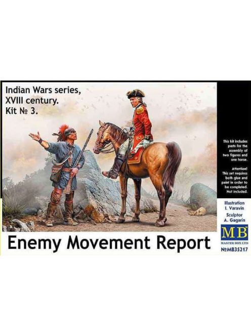 Master Box Ltd. - Enemy Movement Report. Indian Wars Series, XVIII century. Kit No. 3