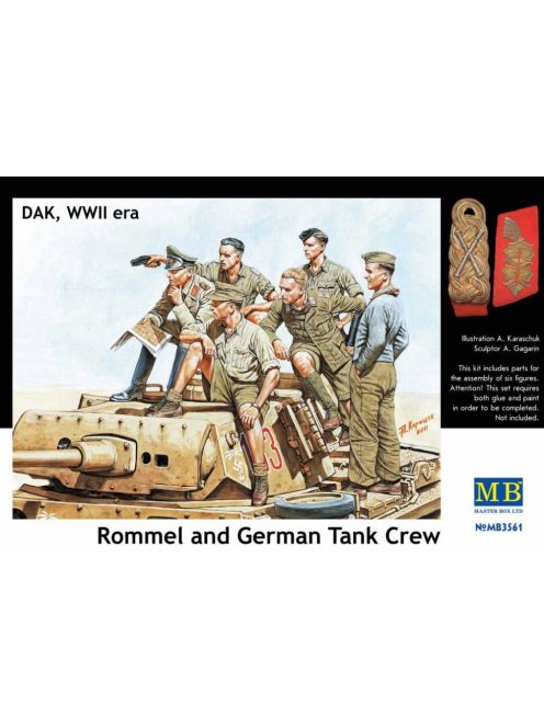 Master Box - Rommel and German Tank Crew,DAK,WWII Era