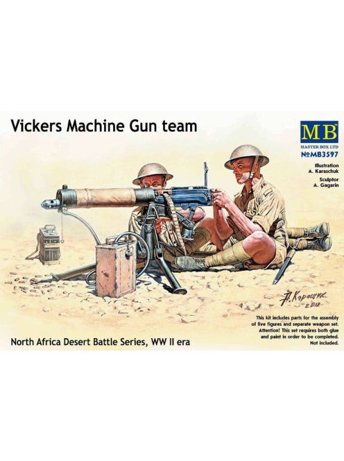 Master Box - Vickers Machine Gun team, North Africa Desert Battle Series,WW II E