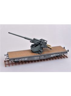   Modelcollect - WWII Germany 128mm Flak 40 Anti-Aircraft Railway Car