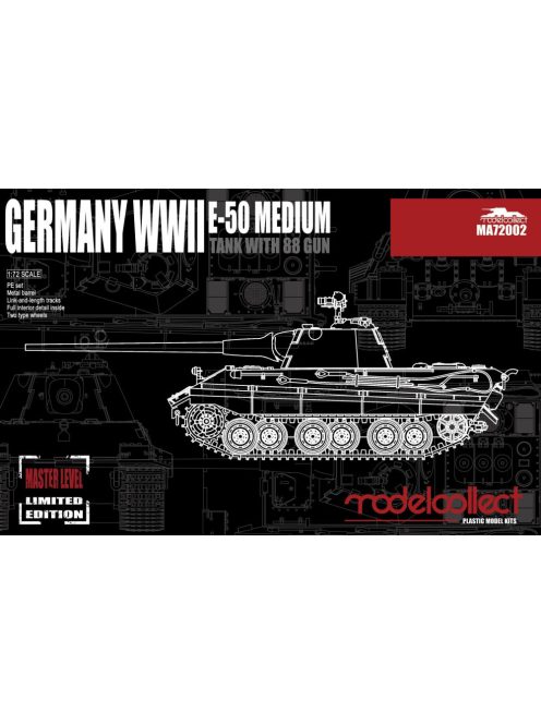 Modelcollect - Germany WWII E-50 Medium Tank with 88Gun