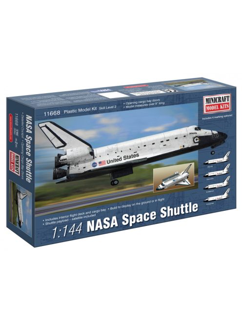 Minicraft - 1/144 NASA Shuttle with decals for Endeavour, Discovery, Atlantis and Enterprise