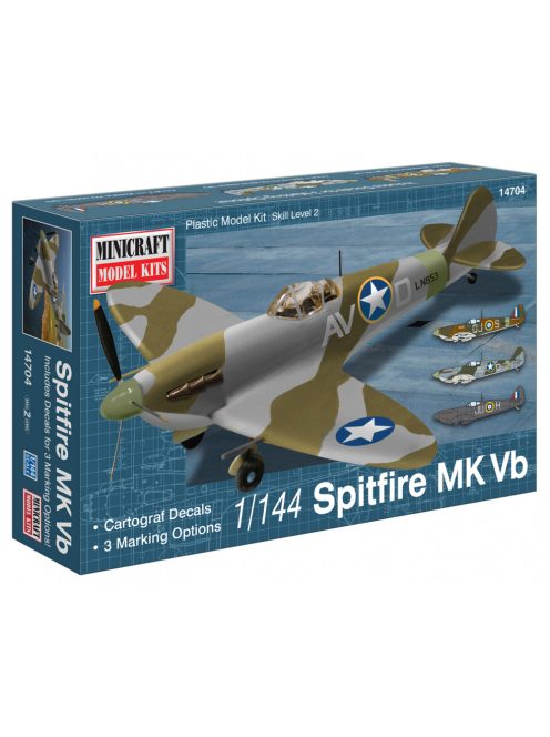 Minicraft - 1/144 Spitfire Vb USAAF/RAF with 2 marking options