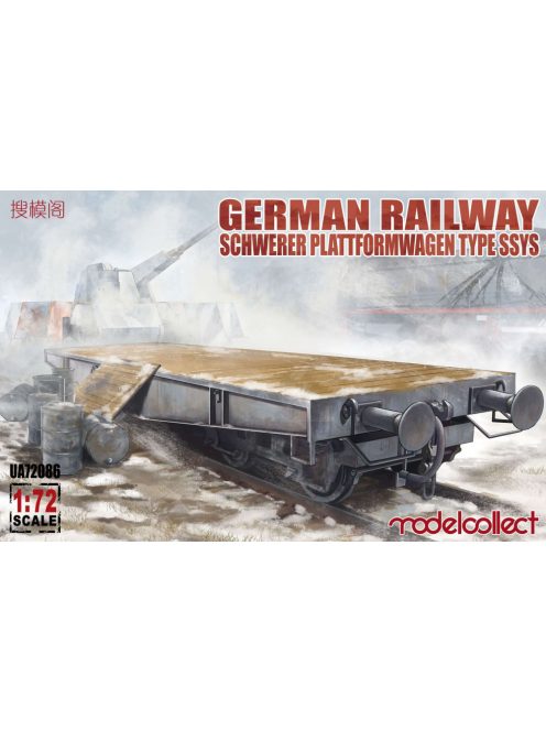 Modelcollect - German Railway Schwerer Plattformwagen Type ssys 1+1 pack