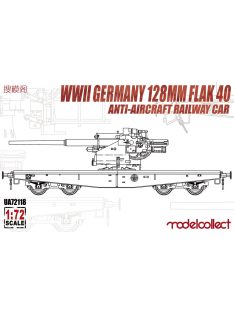   Modelcollect - WWII Germany 128mm Flak 40 Anti-Aircraft Railway Car