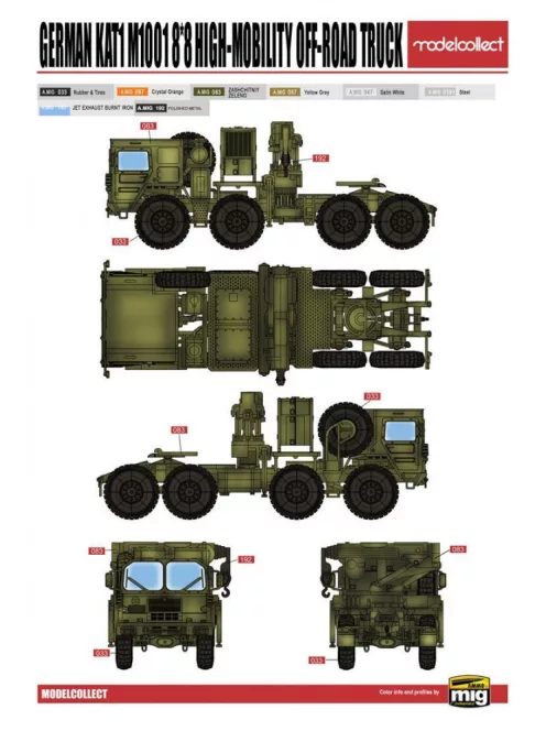 Modelcollect - German KAT1M1001 8*8 HIGH-Mobility off- road truck
