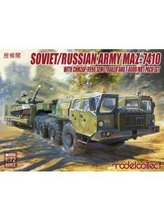   Modelcollect - Soviet/Russian Army MAZ-7410 with ChMZAP 9990 Semi-Trailer a T-80BV mbt pack set