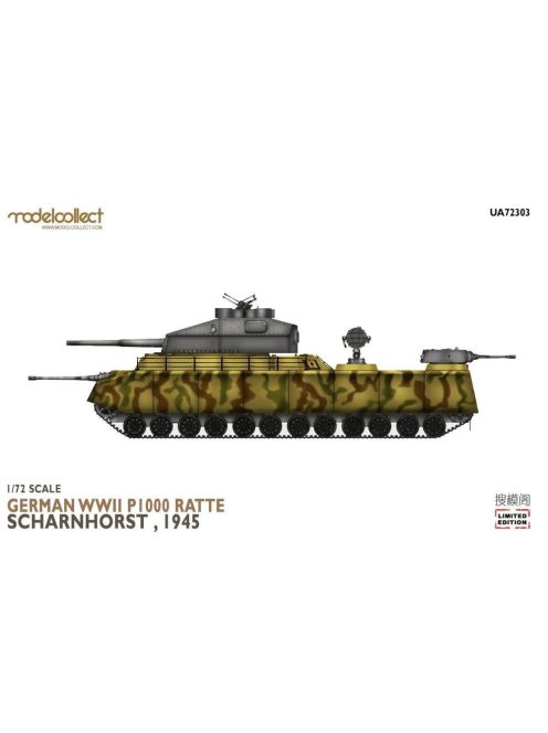 Modelcollect - German WWII P.1000 ratte scharnhorst, 1945